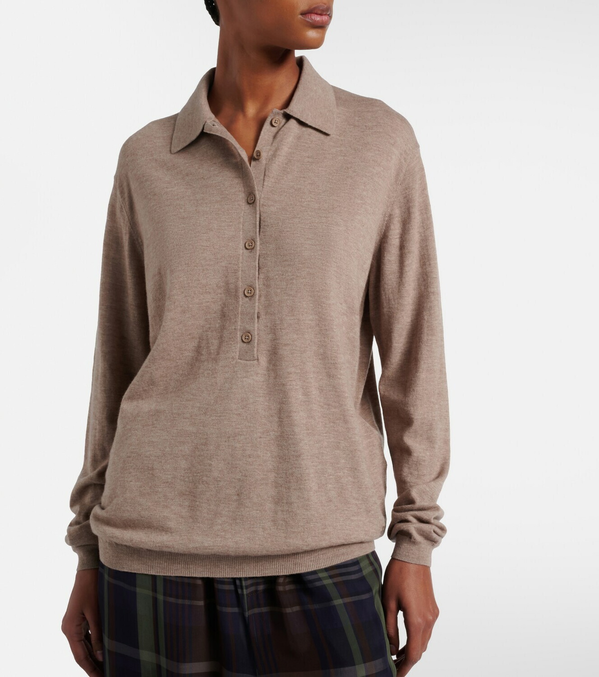 The Frankie Shop Tala wool-blend polo sweater
