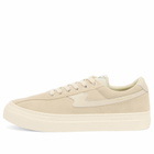 Stepney Workers Club Men's Dellow S-Strike Cup Suede Sneaker in Oat