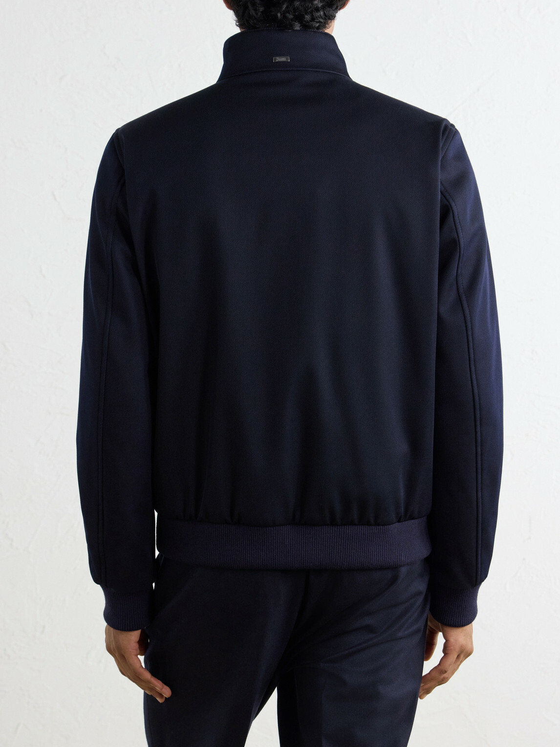 Herno - Virgin Wool-Twill Bomber Jacket - Blue
