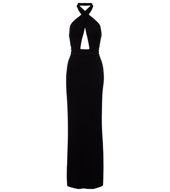 Photo: Nili Lotan Lita cutout halterneck jersey gown