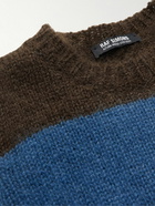 Raf Simons - Slim-Fit Striped Mohair-Blend Sweater - Brown