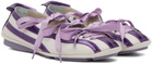 Kiko Kostadinov White & Purple Leila Hybrid Ballerina Flats