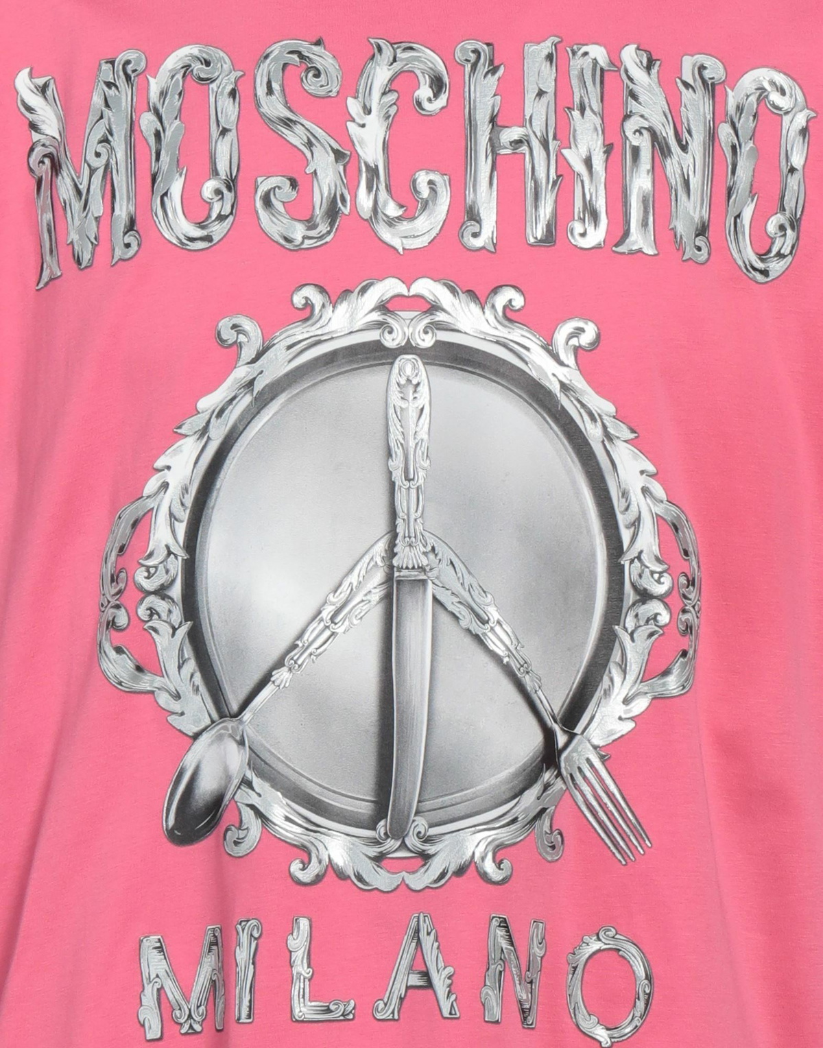 Moschino Mens T-shirt in Magenta