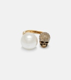 McQueen Skull embellished ring