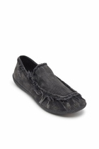 Diesel D-Shock-Distressed denim loafers - Mocassins and Mules Mens in Black