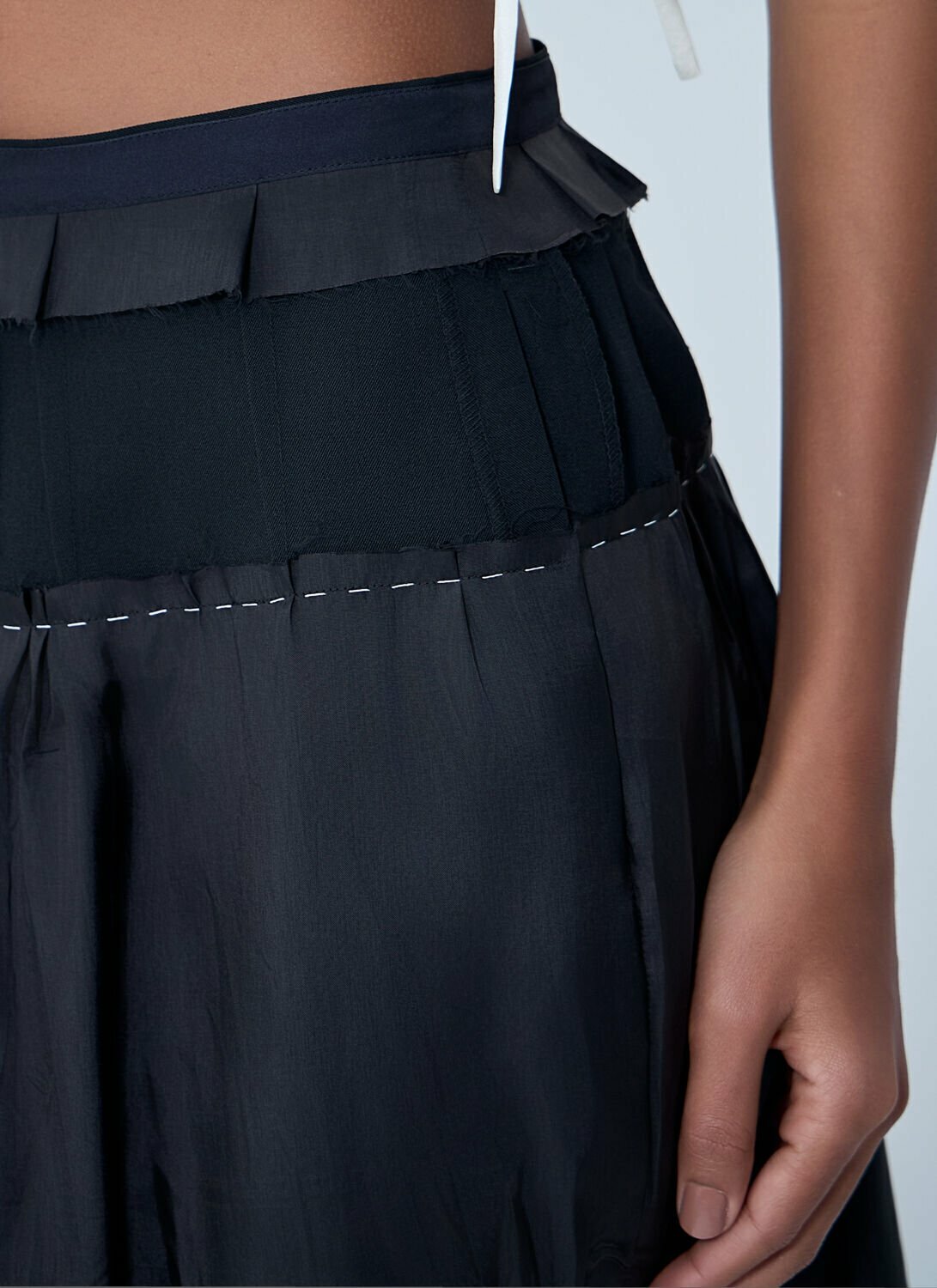 Maison Margiela Topstitching Midi Skirt