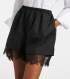 Róhe Lace-trimmed silk shorts