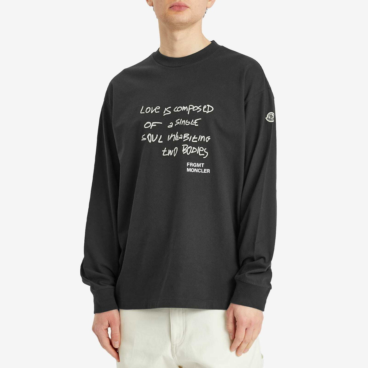 Moncler Men's Genius x FRGMT Print Long Sleeve T-Shirt in Black