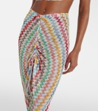 Missoni Zigzag asymmetric midi skirt