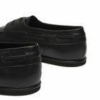 Auralee Men's Leather Deck Shoes in Black