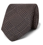 Brioni - 8cm Prince of Wales Checked Silk and Virgin Wool-Blend Tie - Brown