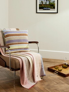God's True Cashmere - Rainbow Fringed Embelished Cashmere Blanket
