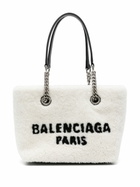 Balenciaga Neutral Duty Free Shearling Tote Bag