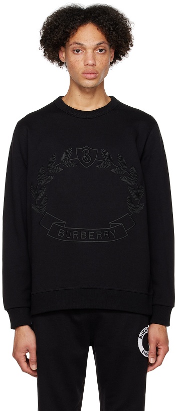 Photo: Burberry Black Oak Leaf Sweatshirt