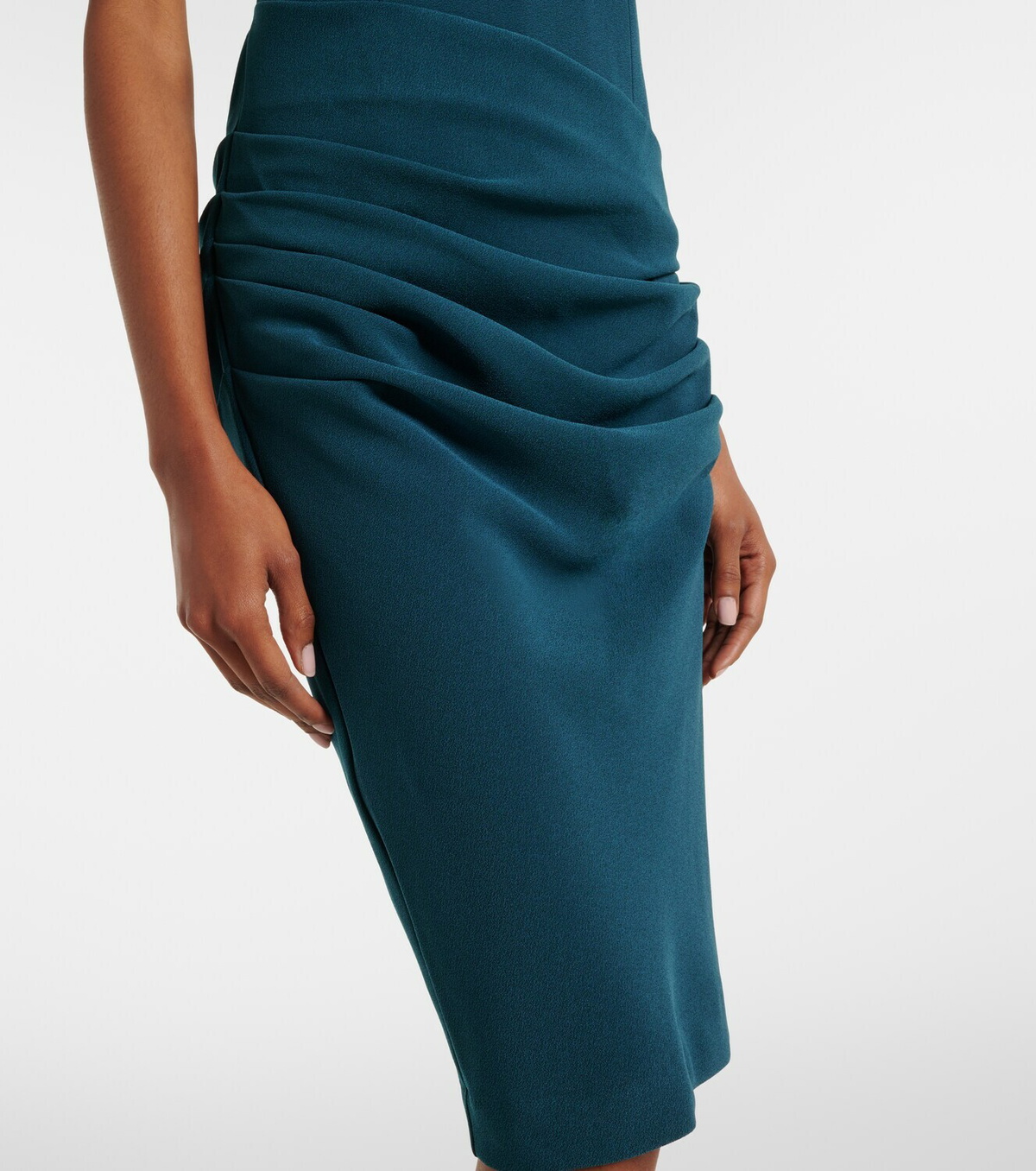 Alex Perry Gathered bustier dress