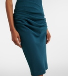Alex Perry Gathered bustier dress