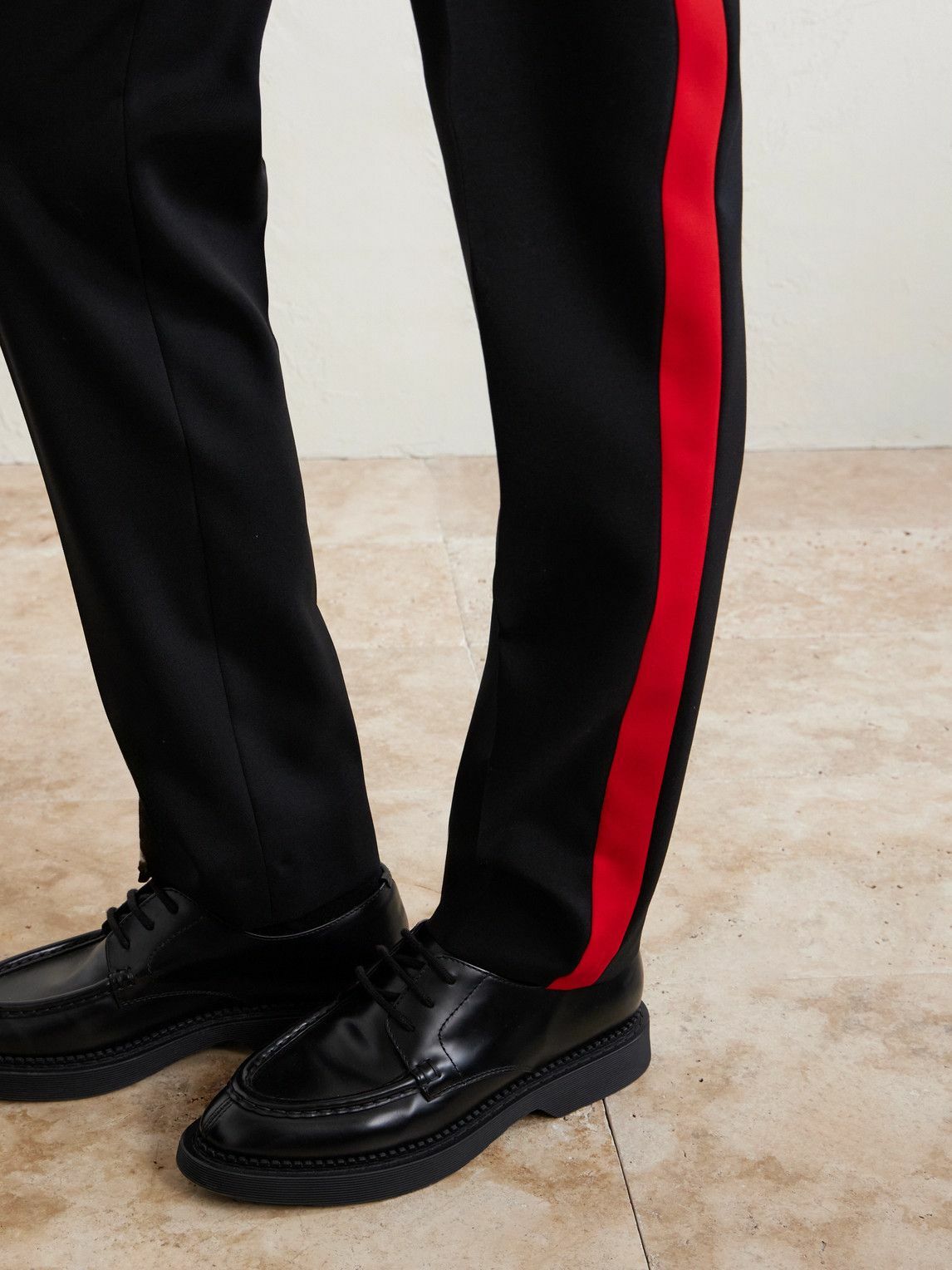 McQueen - Slim-Fit Straight-Leg Pleated Wool Trousers - Black