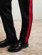 McQueen - Slim-Fit Straight-Leg Pleated Wool Trousers - Black
