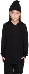 Rick Owens Kids Black Cashmere Hoodie