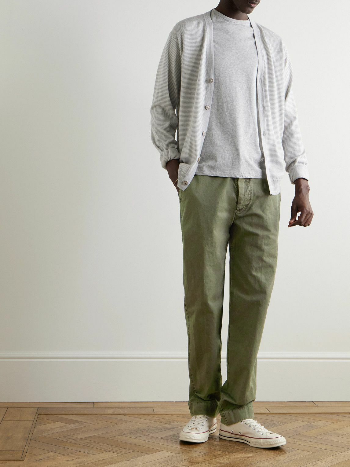 James Perse - Straight-Leg Cotton-Canvas Trousers - Green