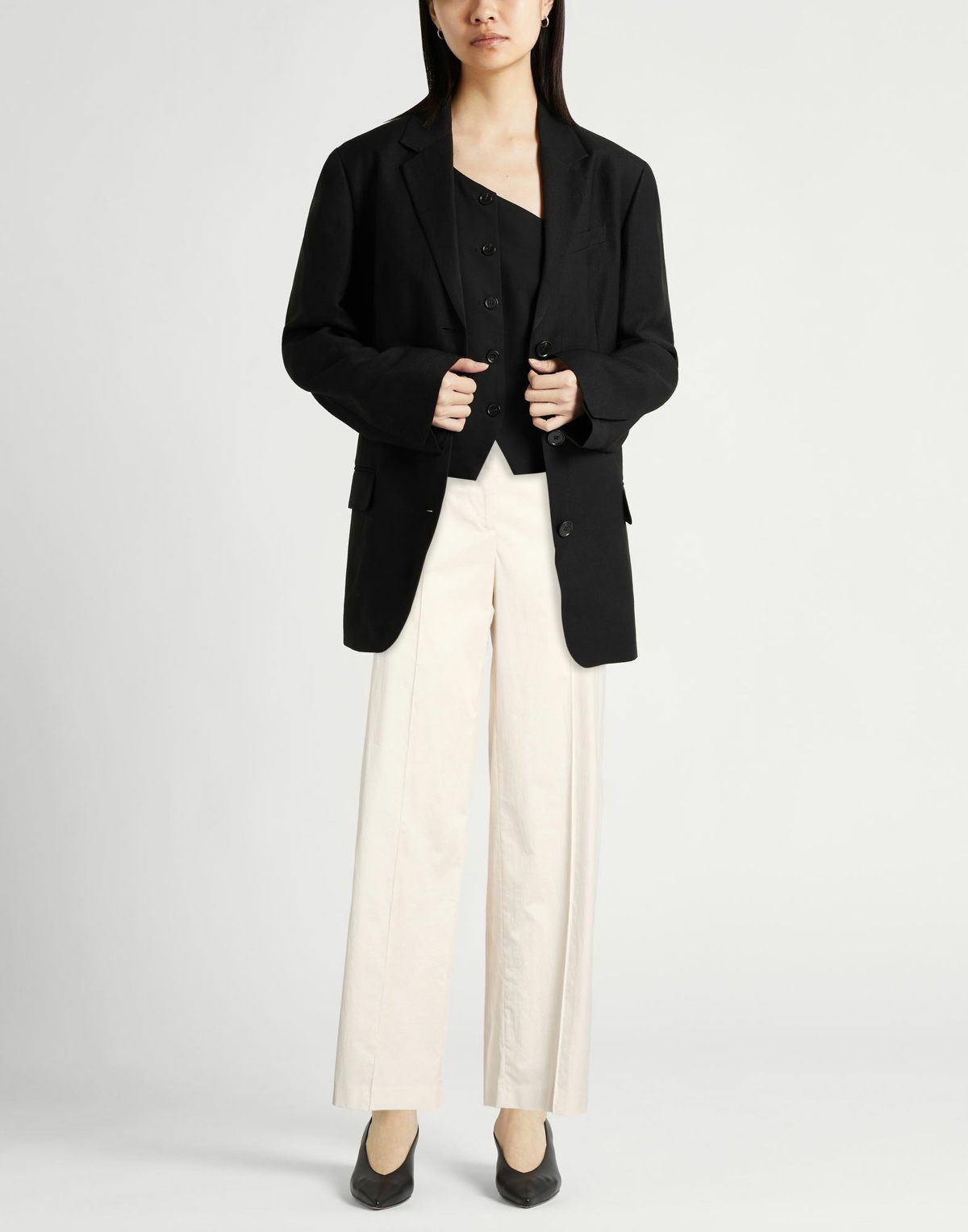 Peserico Easy Womens Pants Ivory