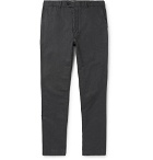 Officine Generale - New Fisherman Slim-Fit Garment-Dyed Cotton and Linen-Blend Chinos - Charcoal
