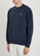 Forét Embroidered Cotton Sweatshirt Navy