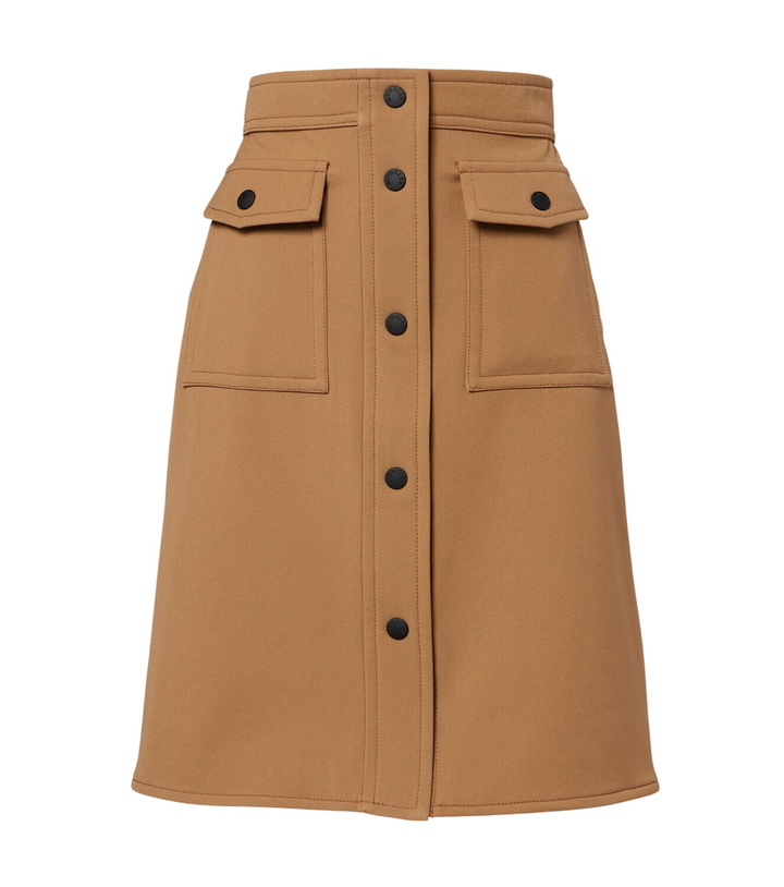 Photo: Moncler Grenoble High-rise midi skirt