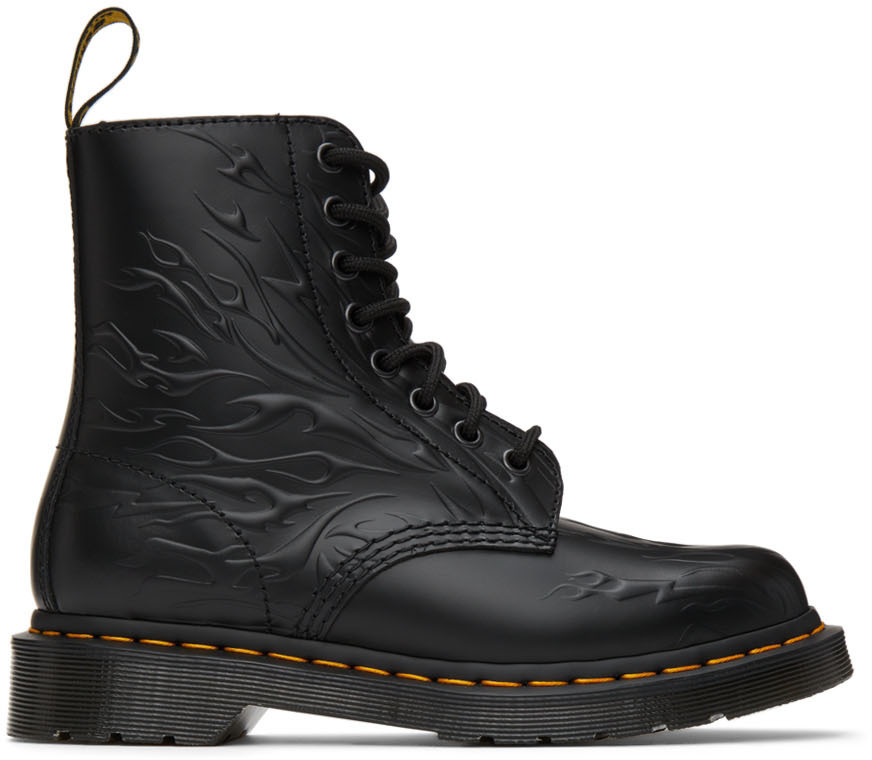 Dr. Martens Black 1460 Flames Boots Dr. Martens