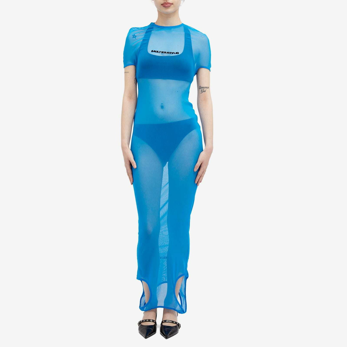 Jean Paul Gaultier Women's Mesh Double Side Dress in Ibiza