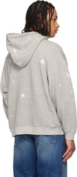R13 Gray 'Not A Fan' Oversized Hoodie