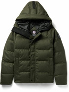 Canada Goose - Macmillian Logo-Appliquéd Quilted Recycled Wool-Blend Hooded Down Parka - Green