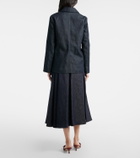 'S Max Mara Pleated denim midi skirt