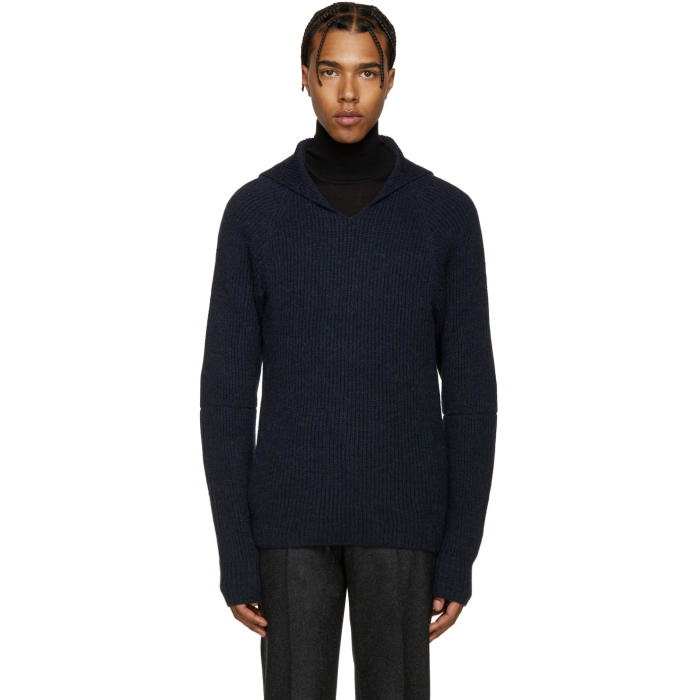 Photo: Maison Margiela Navy Hooded Sweater