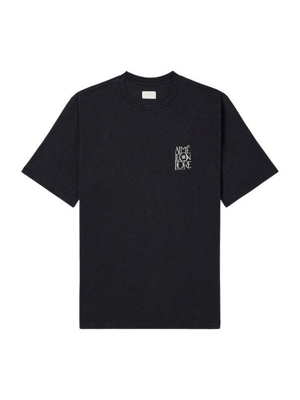 Photo: Aimé Leon Dore - Logo-Print Cotton-Jersey T-Shirt - Black