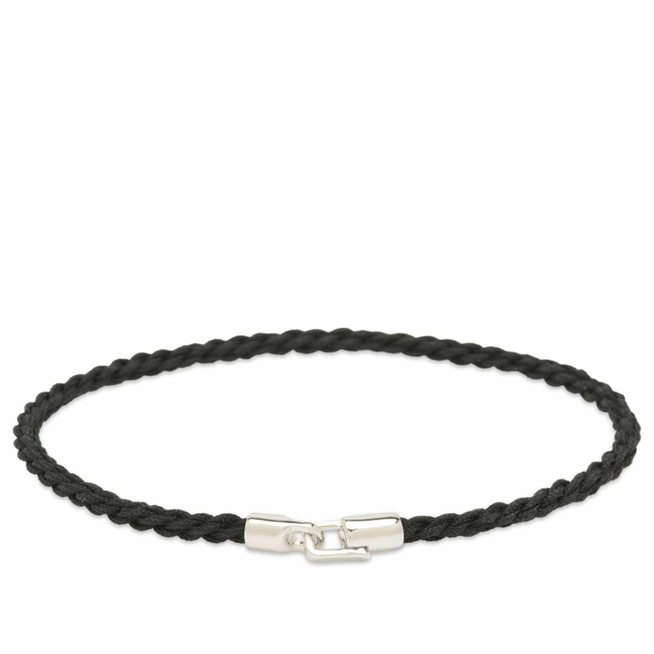 Photo: Miansai Men's Cruz Rope Bracelet in Black/Silver
