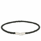 Miansai Men's Cruz Rope Bracelet in Black/Silver
