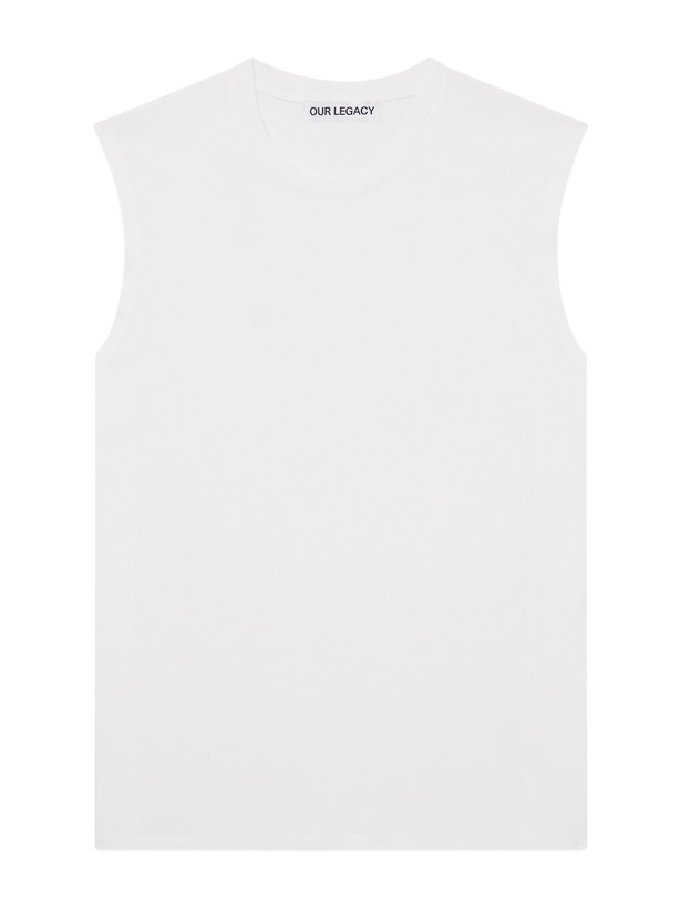 Photo: Our Legacy - Printed Cotton-Jersey Tank Top - White