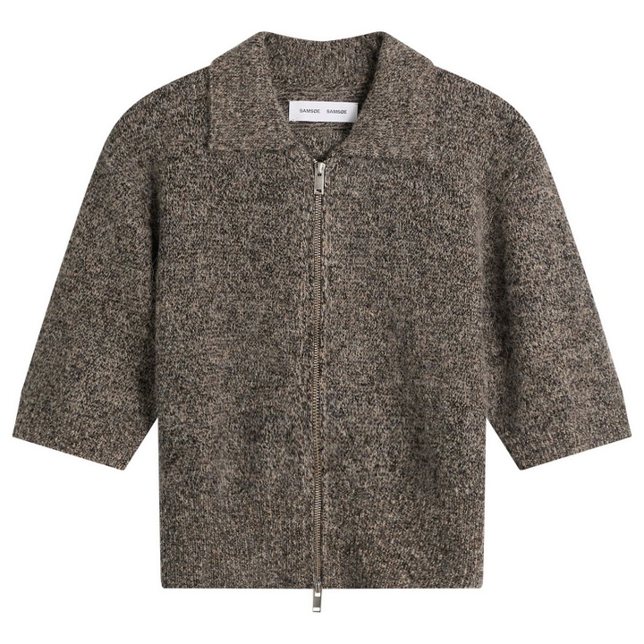 Photo: Samsøe Samsøe Women's Sakelsie Hairy Knit Cardigan in Fossil Melange
