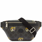 Gucci Men's GG Tiger Waist Bag in Black