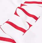 Valentino - Logo-Print Cotton-Jersey T-Shirt - Men - White
