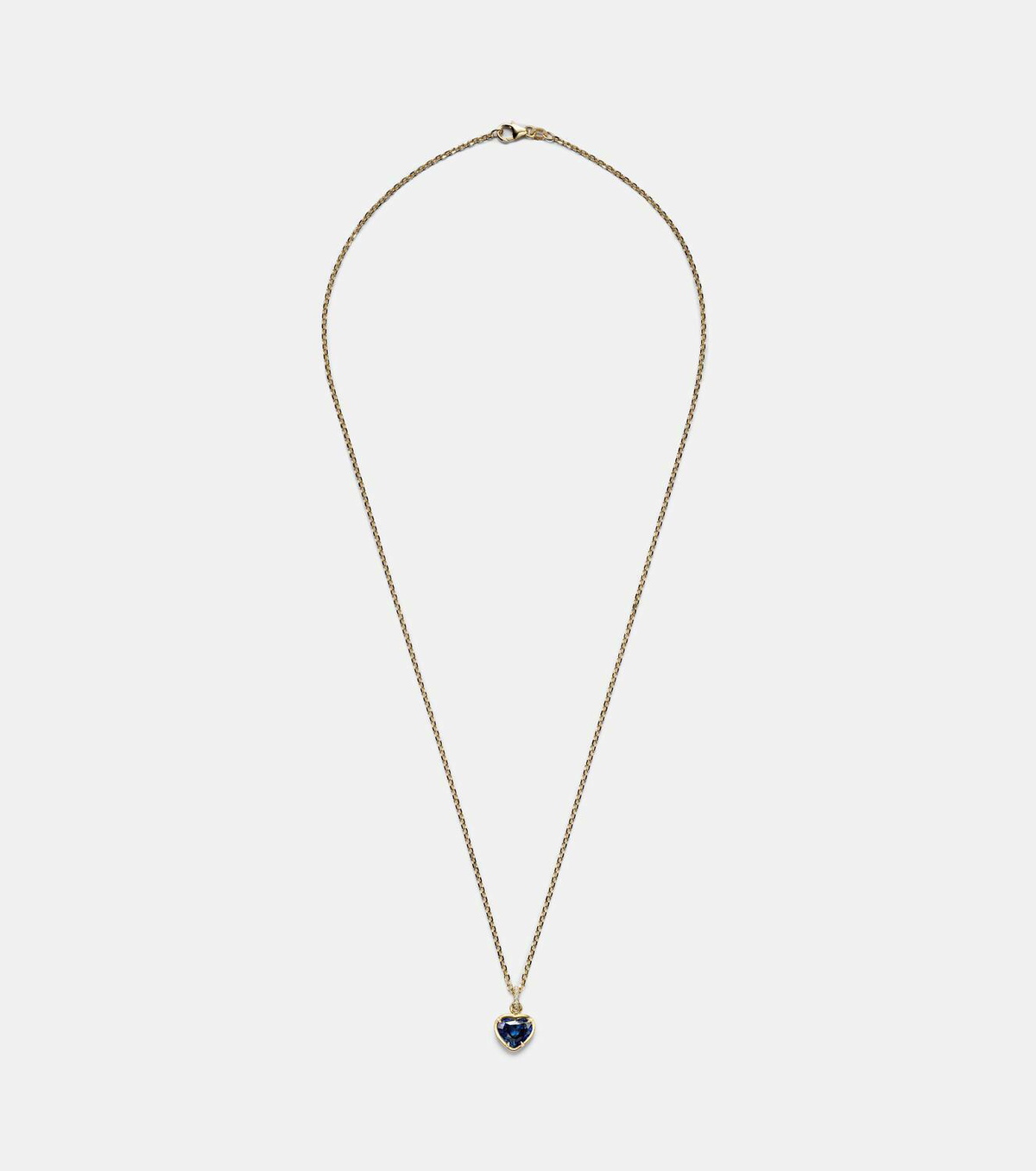 Anita Ko 18kt gold pendant necklace with sapphire and diamonds