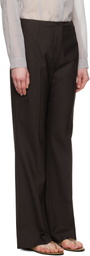 AMOMENTO Brown Straight Fit Trousers