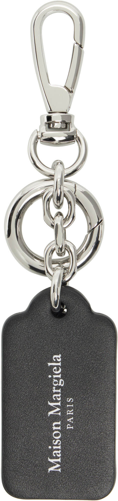 Maison Margiela Black Double Tag Keychain