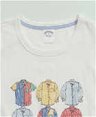 Brooks Brothers Men's Washed Cotton Fun T-Shirt | White