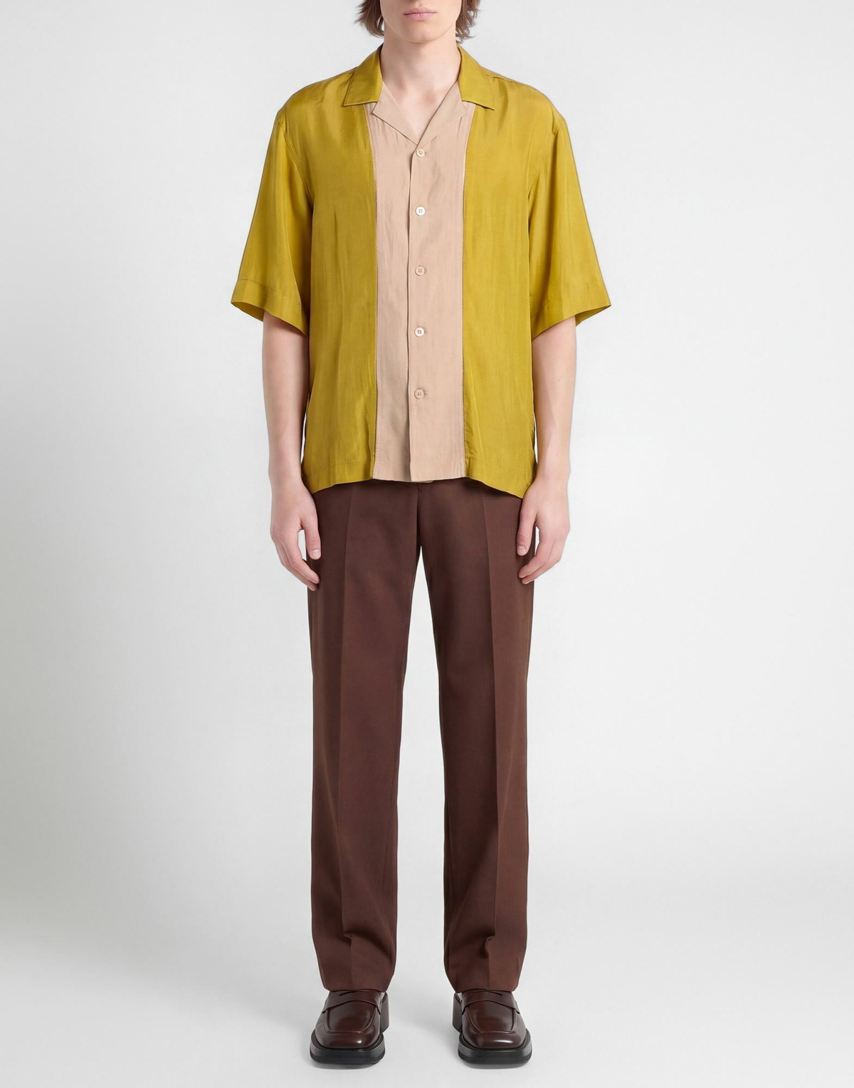 Dries Van Noten Mens Shirt Mustard