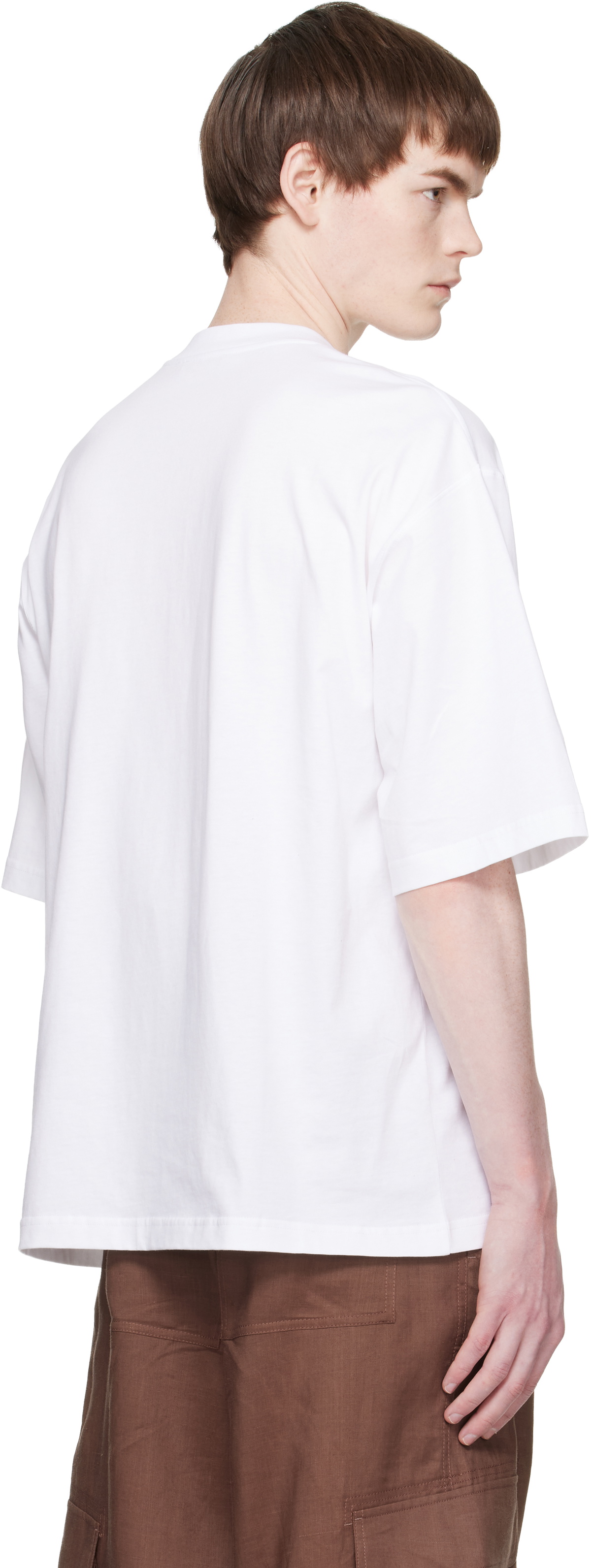 Marni White Flocked 'Marni Animal Alphabet Logo' T-shirt