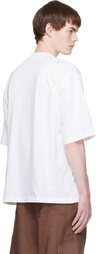 Marni White Flocked 'Marni Animal Alphabet Logo' T-shirt