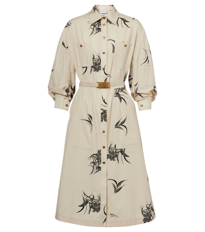 Photo: Moncler Floral cotton poplin shirt dress