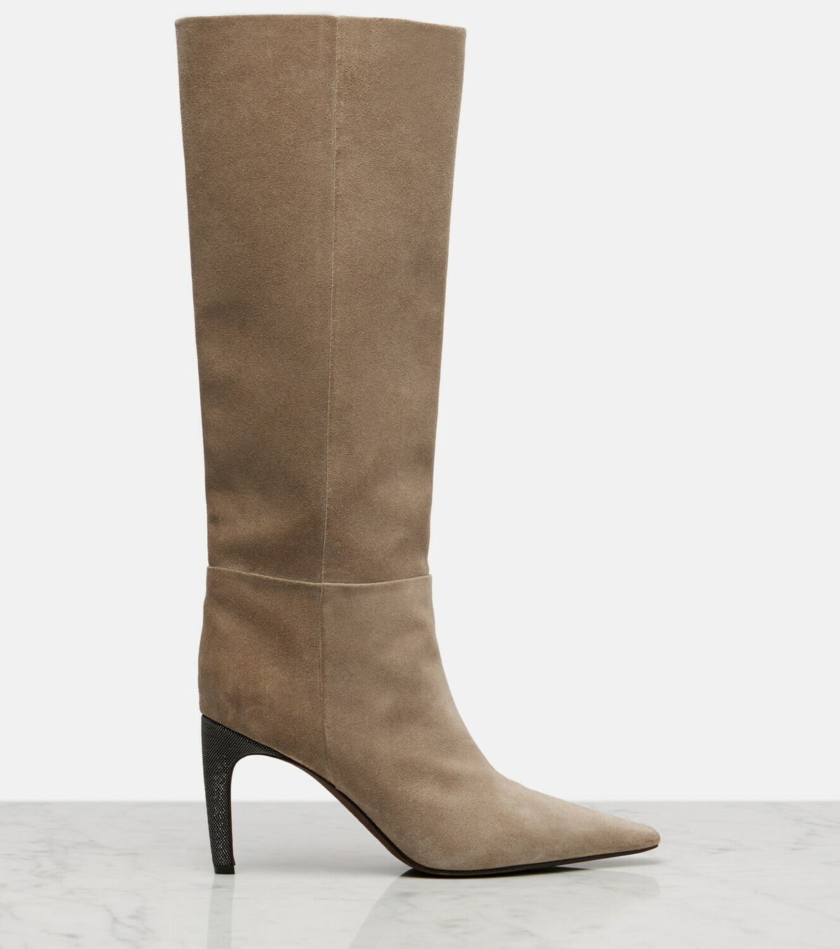 Brunello Cucinelli Monili suede knee-high boots
